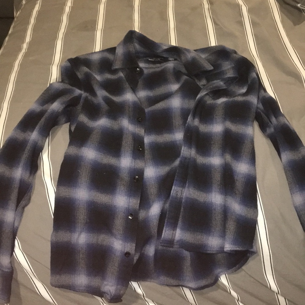 Blue and White/Grey Flannel